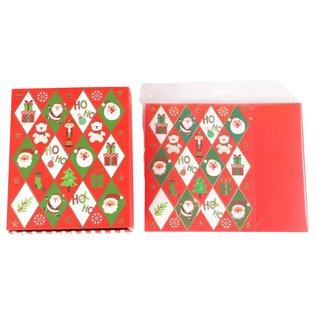 6932559699876.webp Weihnachtliche Geschenkbox im Schubladenstil mit Folienprägung (rot/l)