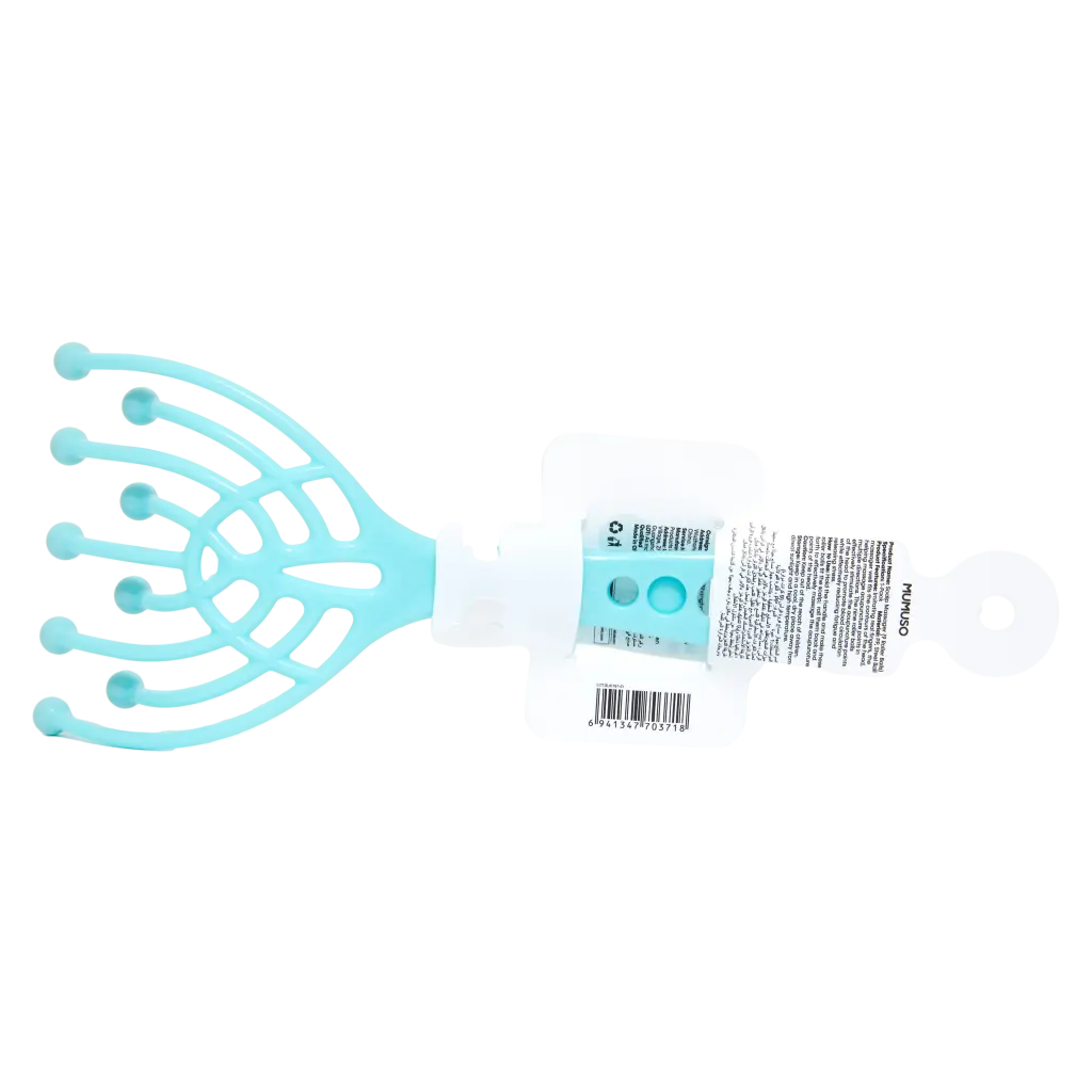 6941347703718_1.webp Kopfhaut-Massagegerät mit 9 Metall-Rollköpfen (Blau)