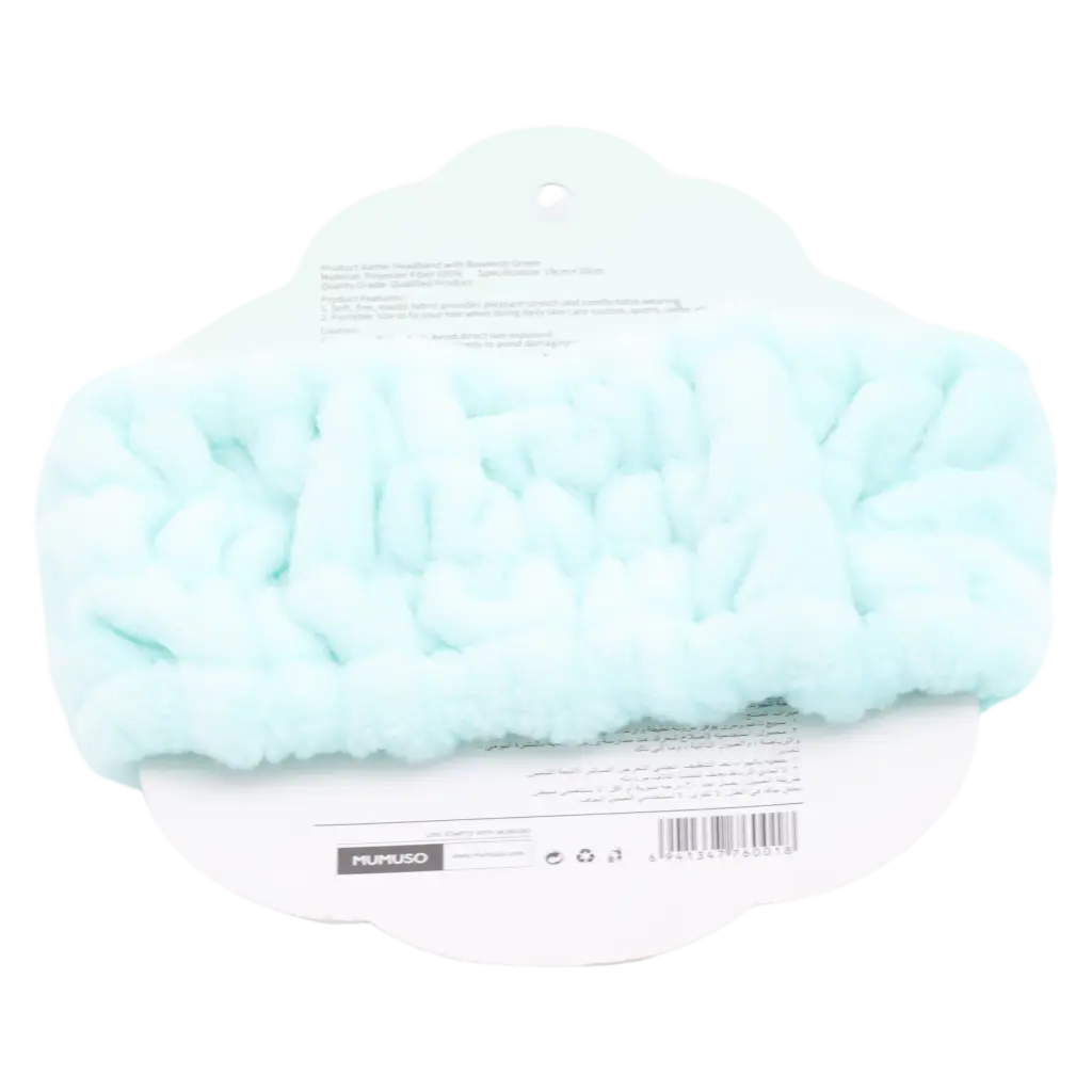 6941347760018_1.webp Haarband mit Schleife aus Polyester für Gesichtspflege und Make-up (Hellgrün)