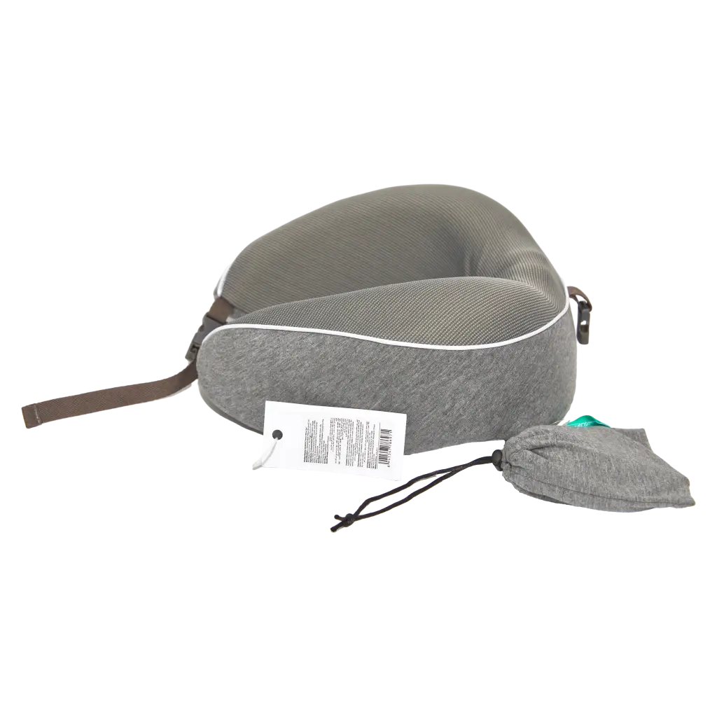 6941347786971_1.webp Memory Foam Nackenkissen-Set mit Schlafmaske und Ohrstöpseln (Grau)