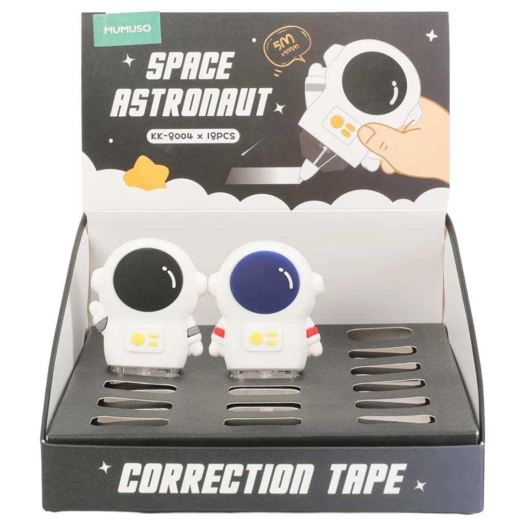 6942423180041_1.webp Korrekturbänder mit Astronauten-Design, 5 Meter (Blau/Schwarz)