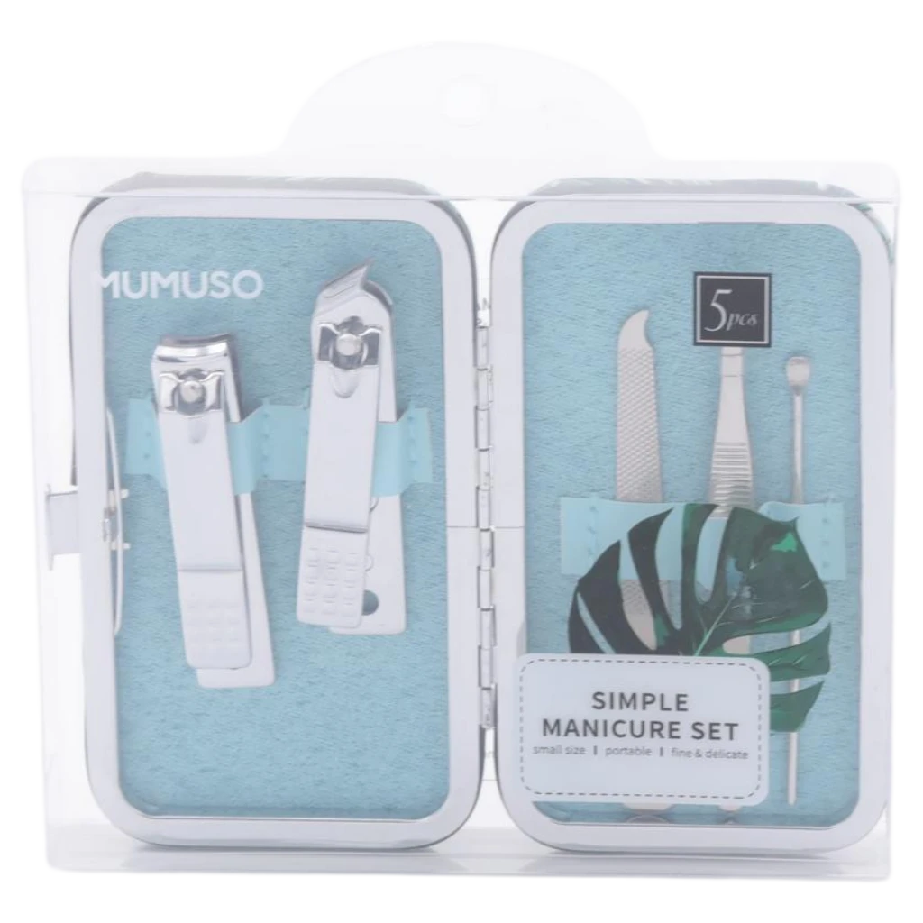 6971291280737_1.webp 5-teiliges Maniküre Set aus Edelstahl im Flamingo-Design (Schwarz/Pink/Blau/Grün)