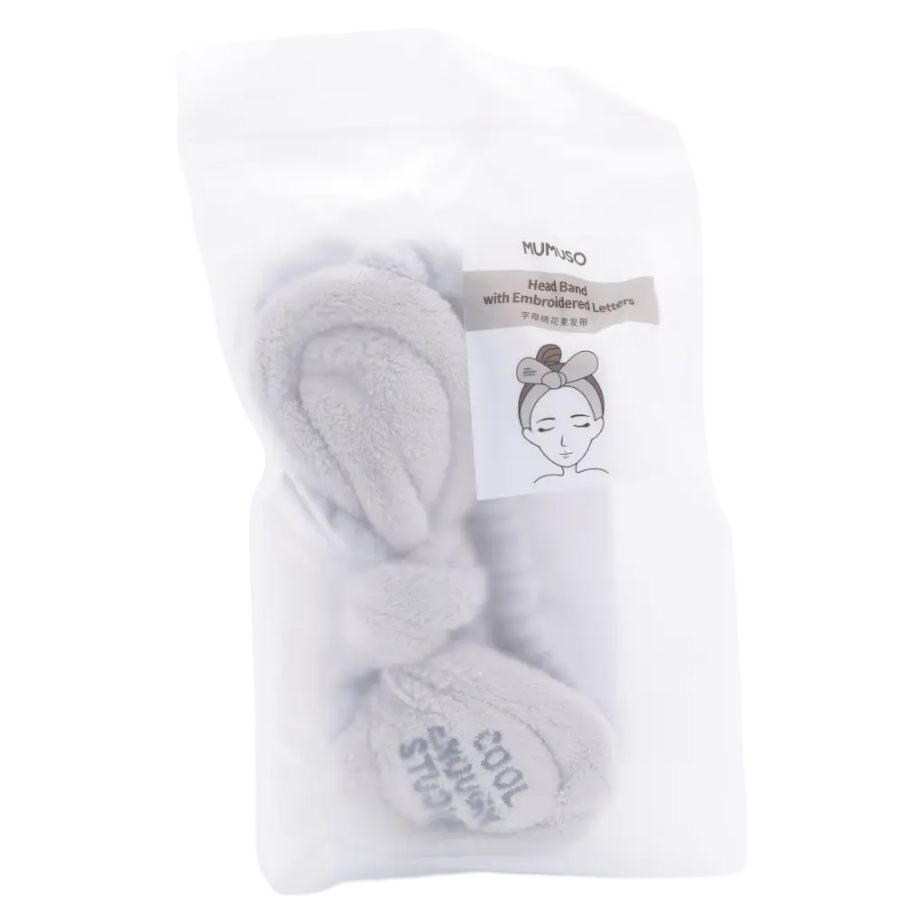 6971810646464_3.webp Haarband aus Polyester mit gesticktem Schriftzug (Grau)