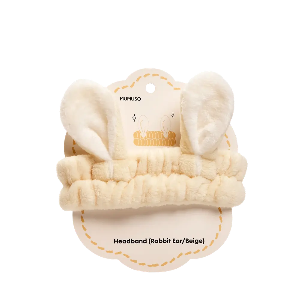 6972072297685.webp Flauschiges Haarband aus Polyester mit Hasenohren-Design (Beige)