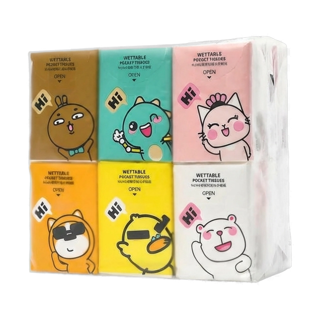 6974096517350_1.webp 18er-Pack Feuchttücher aus natürlichem Zellstoff, 290 g (Mehrfarbig)