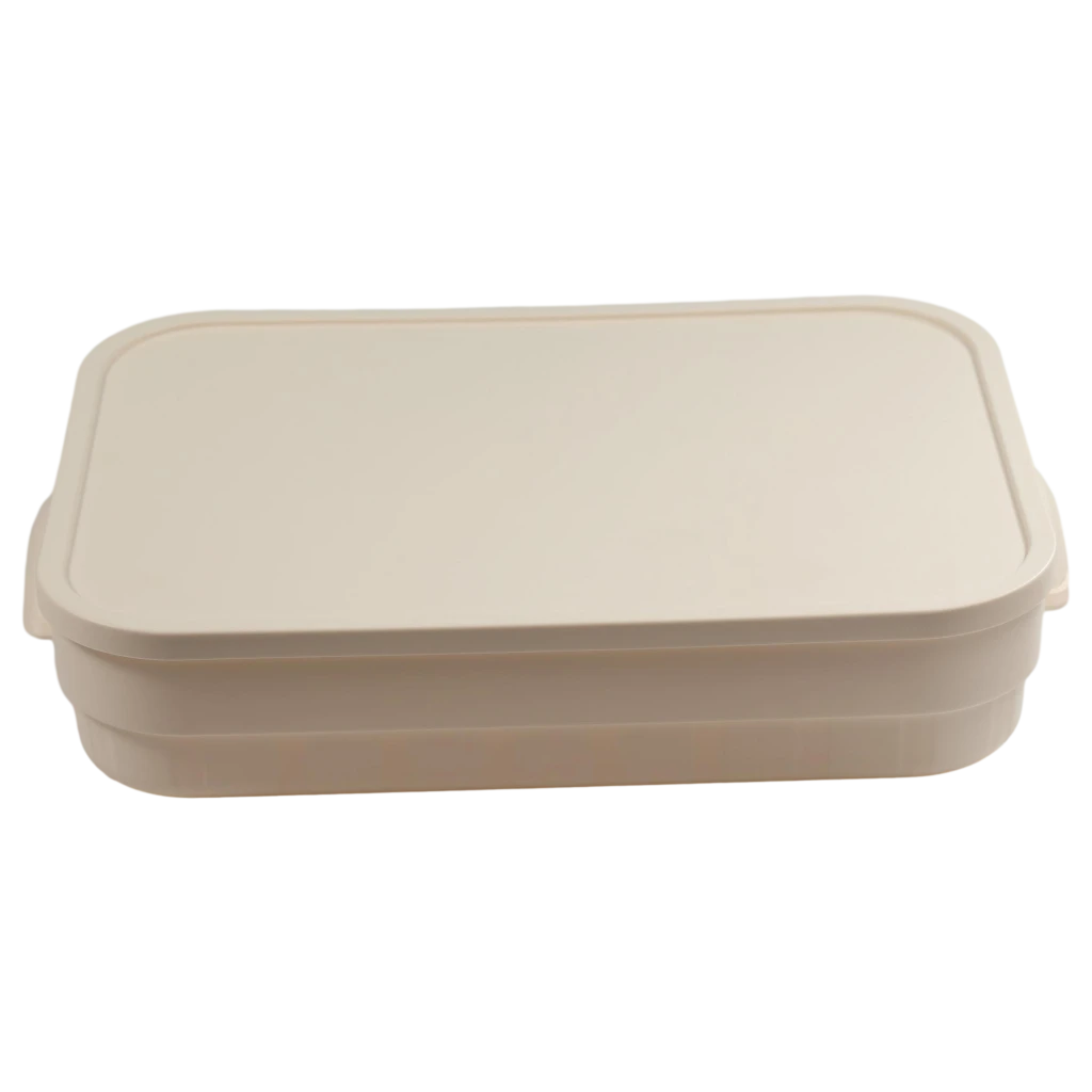 6975096191892.webp Große Aufbewahrungsbox aus PP-Kunststoff mit Deckel (Beige)