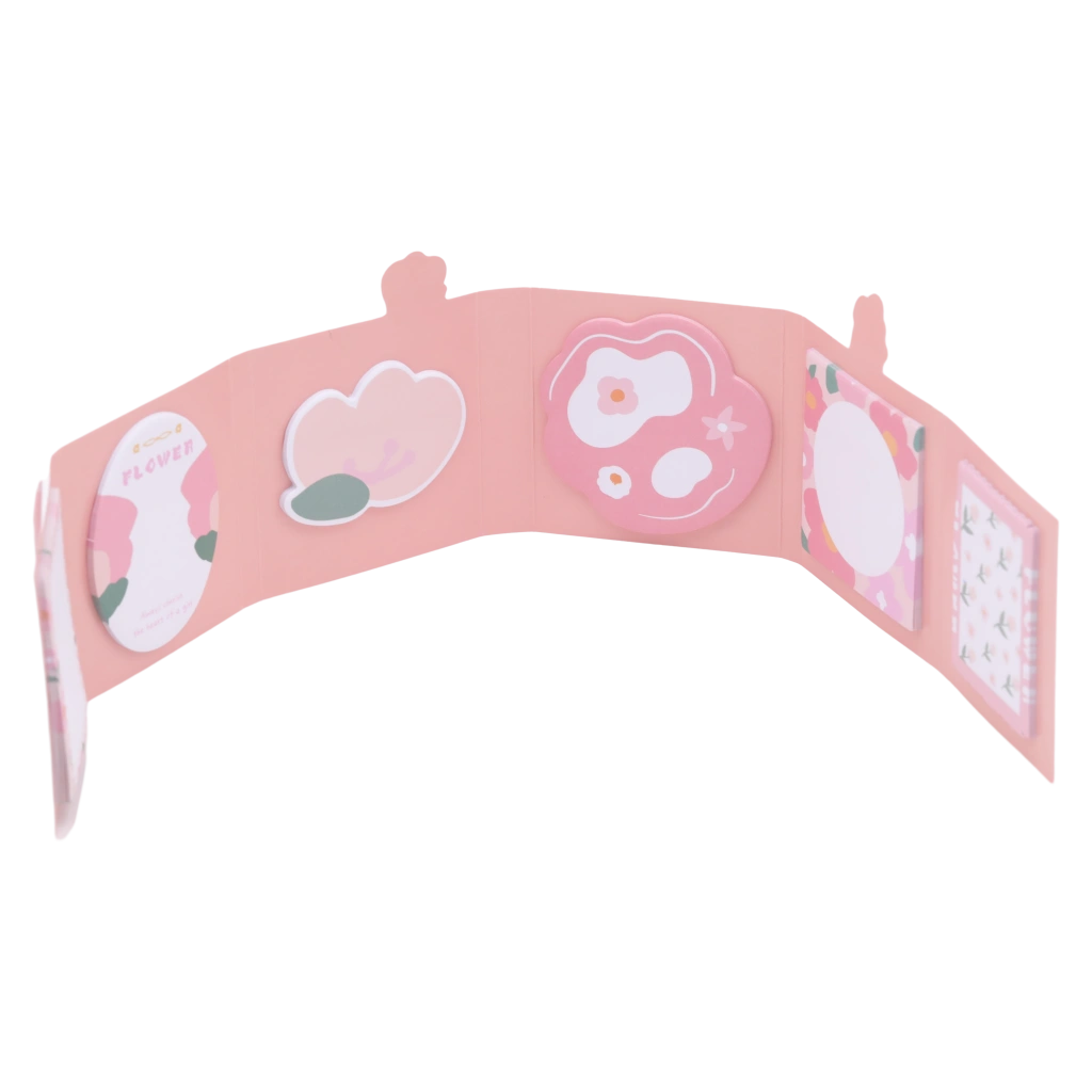 6975096199546_2.webp 6-fach Haftnotizen Set mit Blumen-Design, Faltmappe (Mehrfarbig)