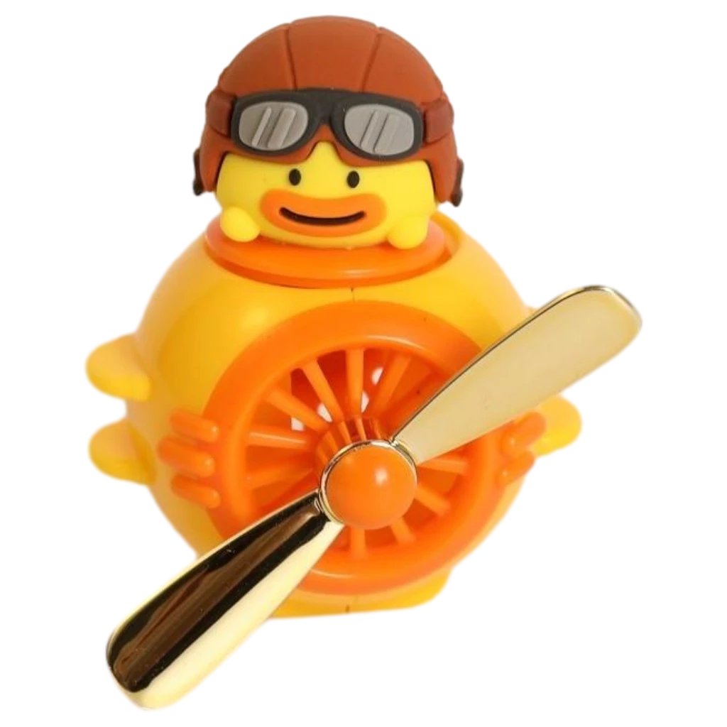 6975349069626.webp Autolufterfrischer aus ABS und Silikon mit Enten-Design (Gelb)