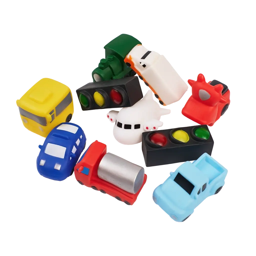 6975528764380_1.webp Vinyl-Badespielzeug-Set mit Fahrzeug-Design (Mehrfarbig)