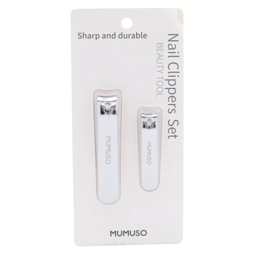 6975668390074_1.webp 2-teiliges Nagelknipser-Set aus Karbonstahl für Maniküre und Pediküre (Silber)