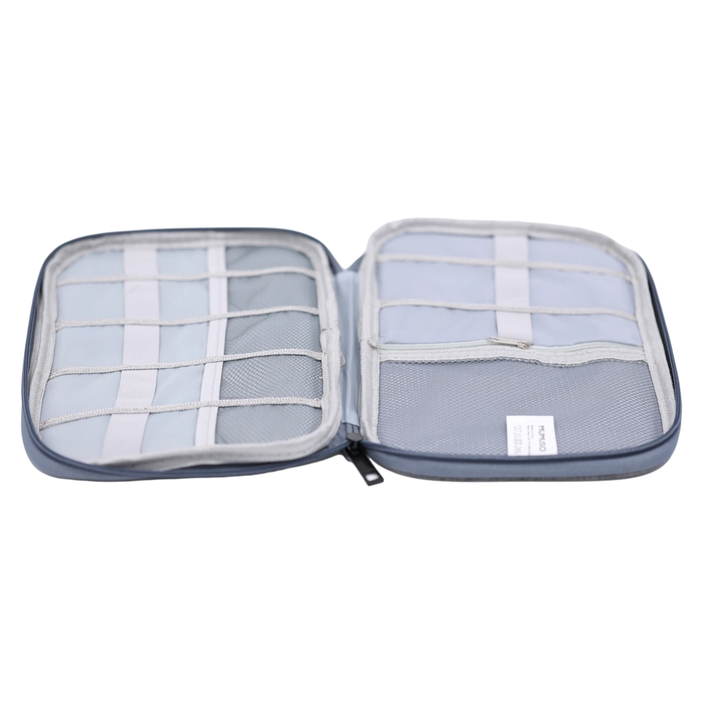 6976227002568_2.webp Elektronik-Zubehörtasche aus Oxford-Stoff für Kabel & Zubehör (Grau)