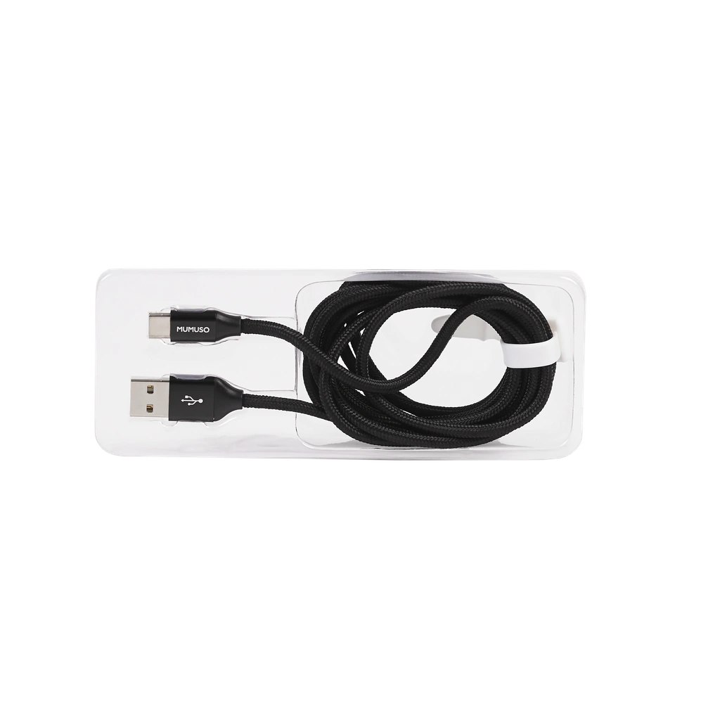 6976227004791_1.webp USB-A auf USB-C Ladekabel aus gewebtem Material, 2 m (Schwarz)