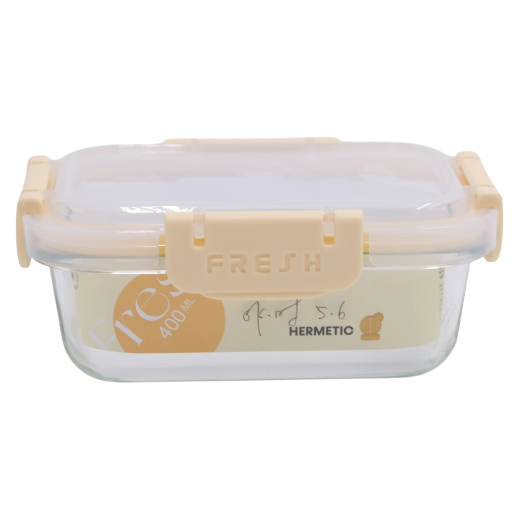 6976227009895_3.webp Glas-Frischhaltedose rechteckig, 400 ml (Gelb)