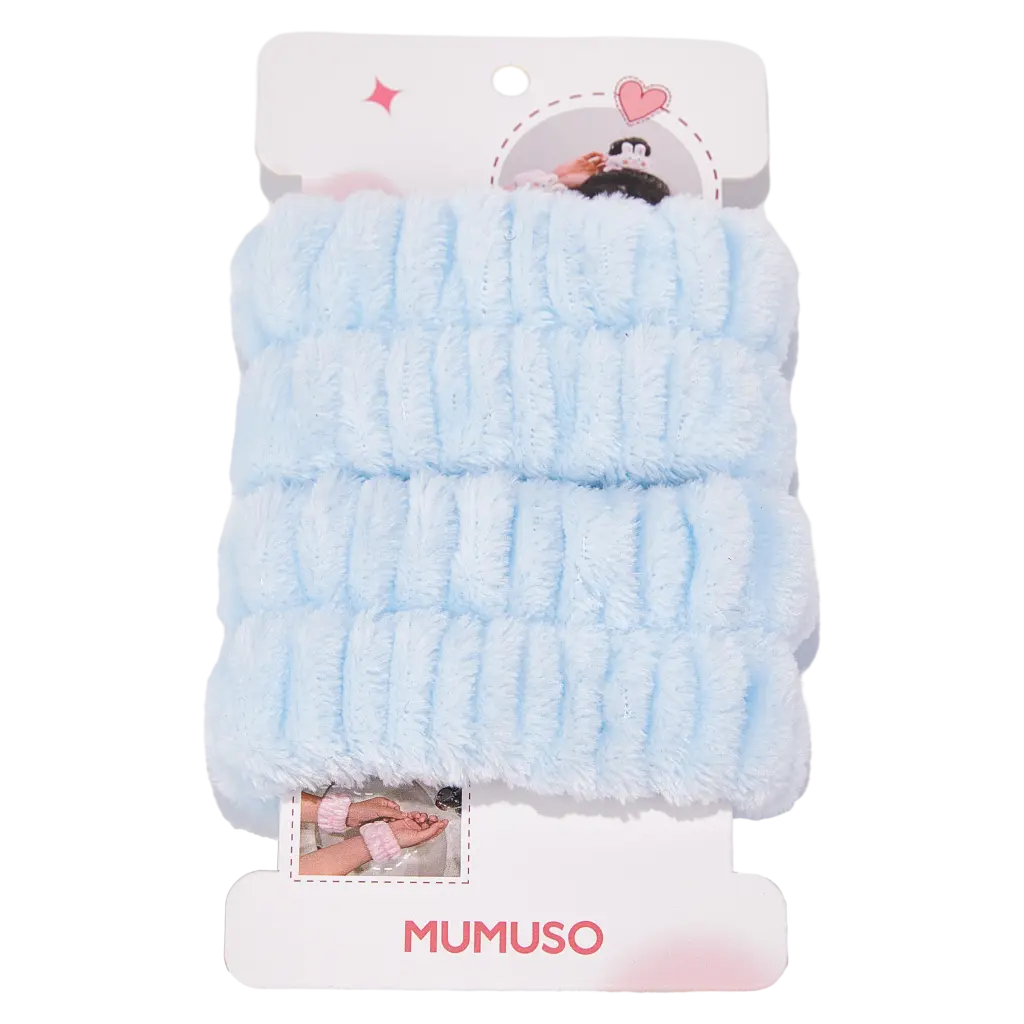 6976482090010.webp 2er-Pack saugfähige Gummi-Polyester-Armbänder für Sport und Pflege (Blau)