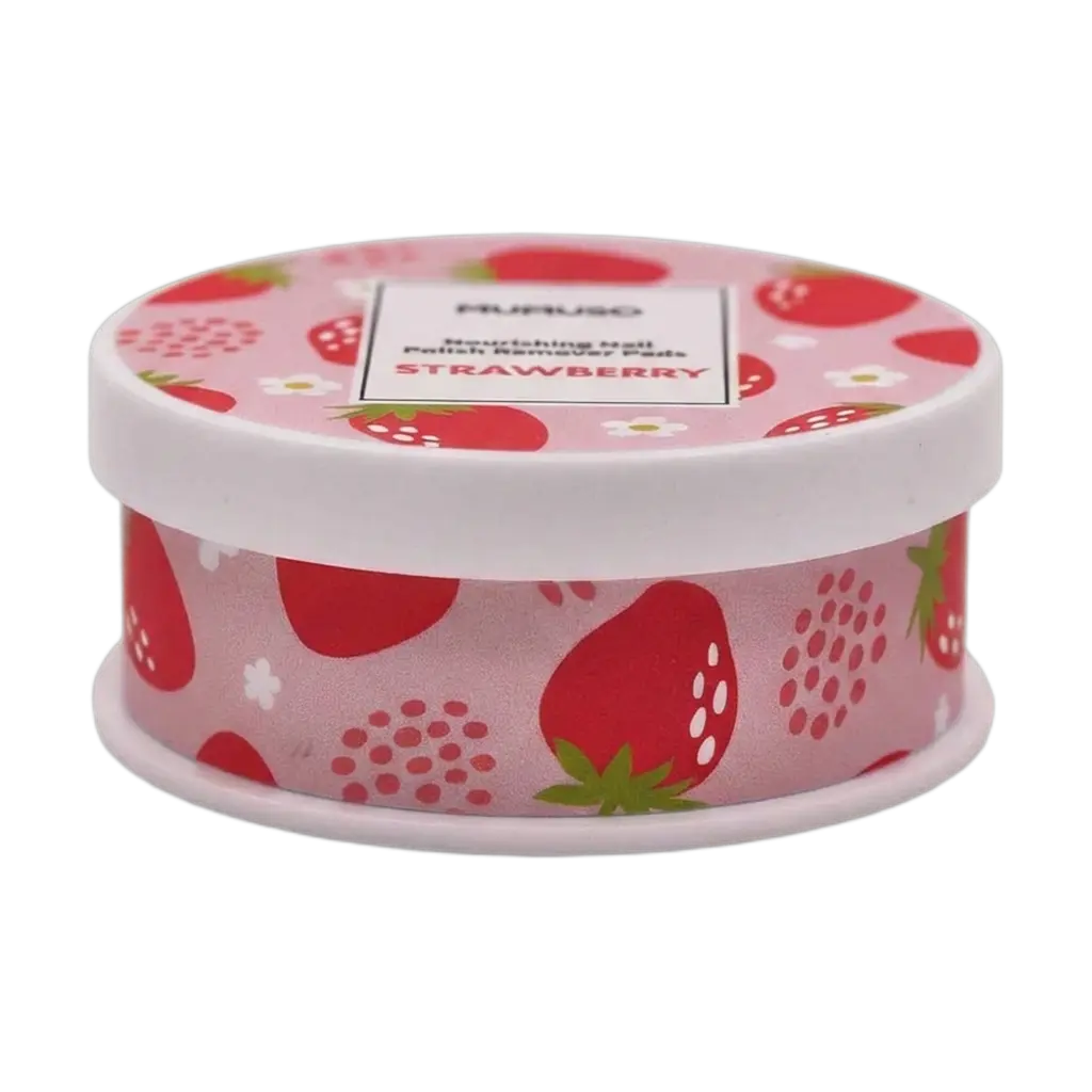 6976482095381_2.webp Pflegende Nagellackentferner-Pads, 34,6 g mit Erdbeer-Print