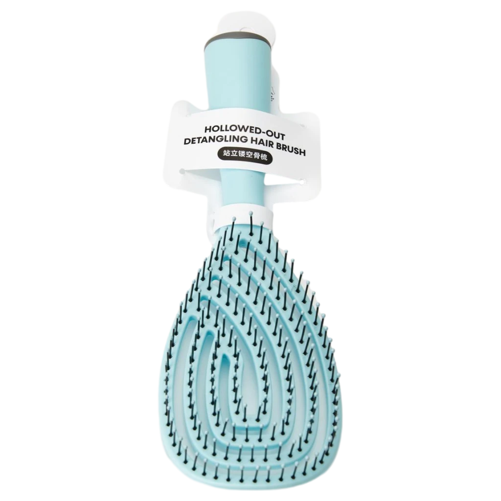 6976482096722.webp Kunststoff-Haarbürste, entwirrend mit offenem Design (Hellblau)