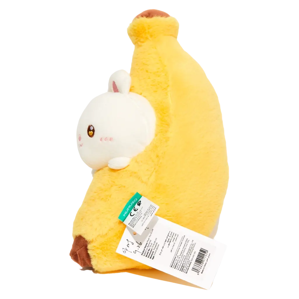 6976628011459_1.webp Plüschtier Kaninchen mit Bananen-Design, 115 g (Gelb)