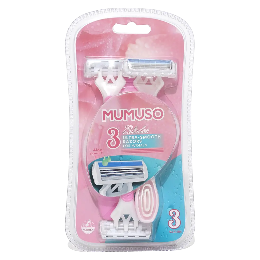 6976913291627_2.webp 3er-Pack Damenrasierer für sanfte Rasur (Weiß/Rosa/Blau)