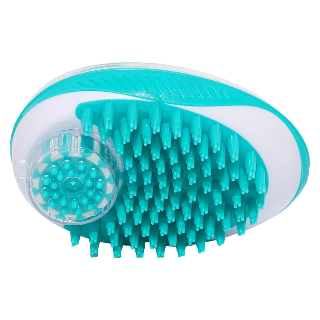 6976913294857_1.webp Bad- und Massagebürste ABS für Haustiere, handlich (Grün)