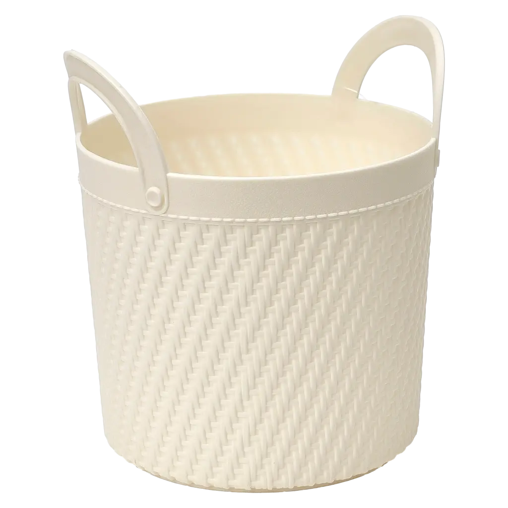 6977084550568_1.webp Strukturierter Aufbewahrungskorb aus Polypropylen für Haushalt, flexibel einsetzbar (Beige)