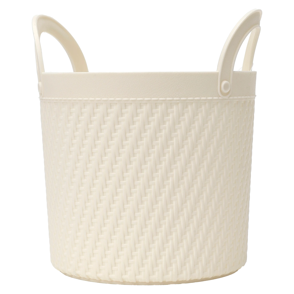 6977084550568_2.webp Strukturierter Aufbewahrungskorb aus Polypropylen für Haushalt, flexibel einsetzbar (Beige)