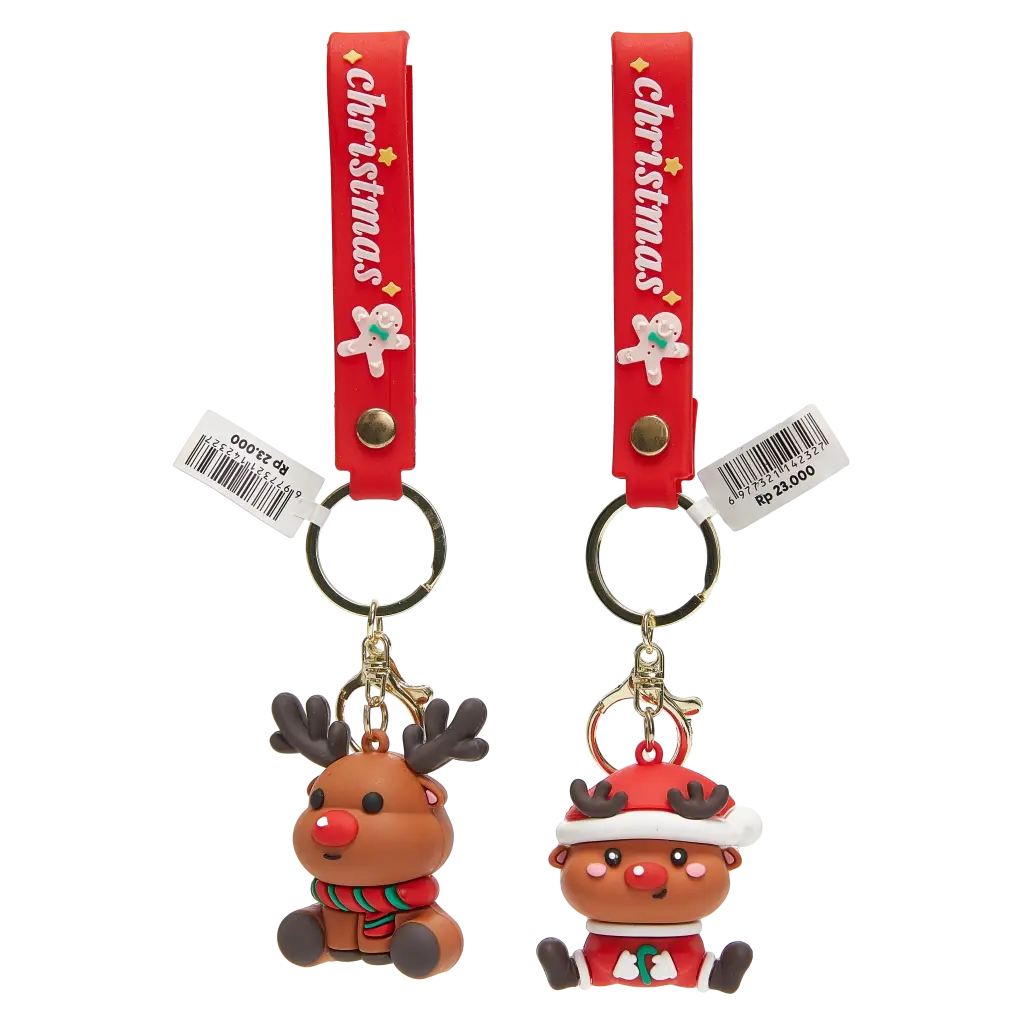 6977321142327.webp Schlüsselanhänger aus PVC mit Rentier-Design (Mehrfarbig)