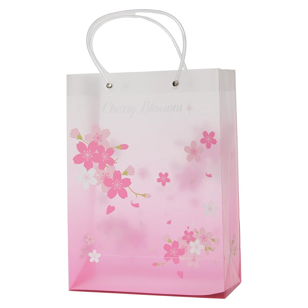 6977523131501.webp Geschenktragetasche mit Kirschblüten-Design (Rosa/Weiß)