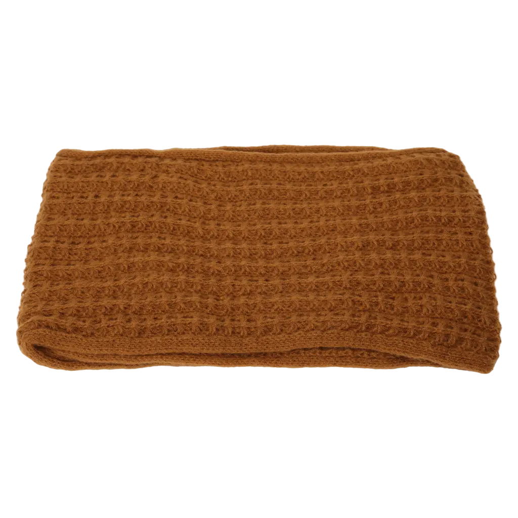 6977523136537.webp Damen Schal gehäkelt, grob gestrickt für Herbst & Winter (Kaffeebraun)