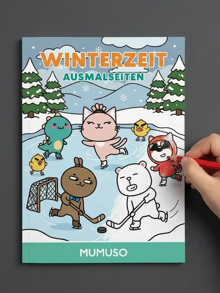 Kostenloses Ausmalbuch zum Download 10 kreative Winter Motive zum Ausdrucken