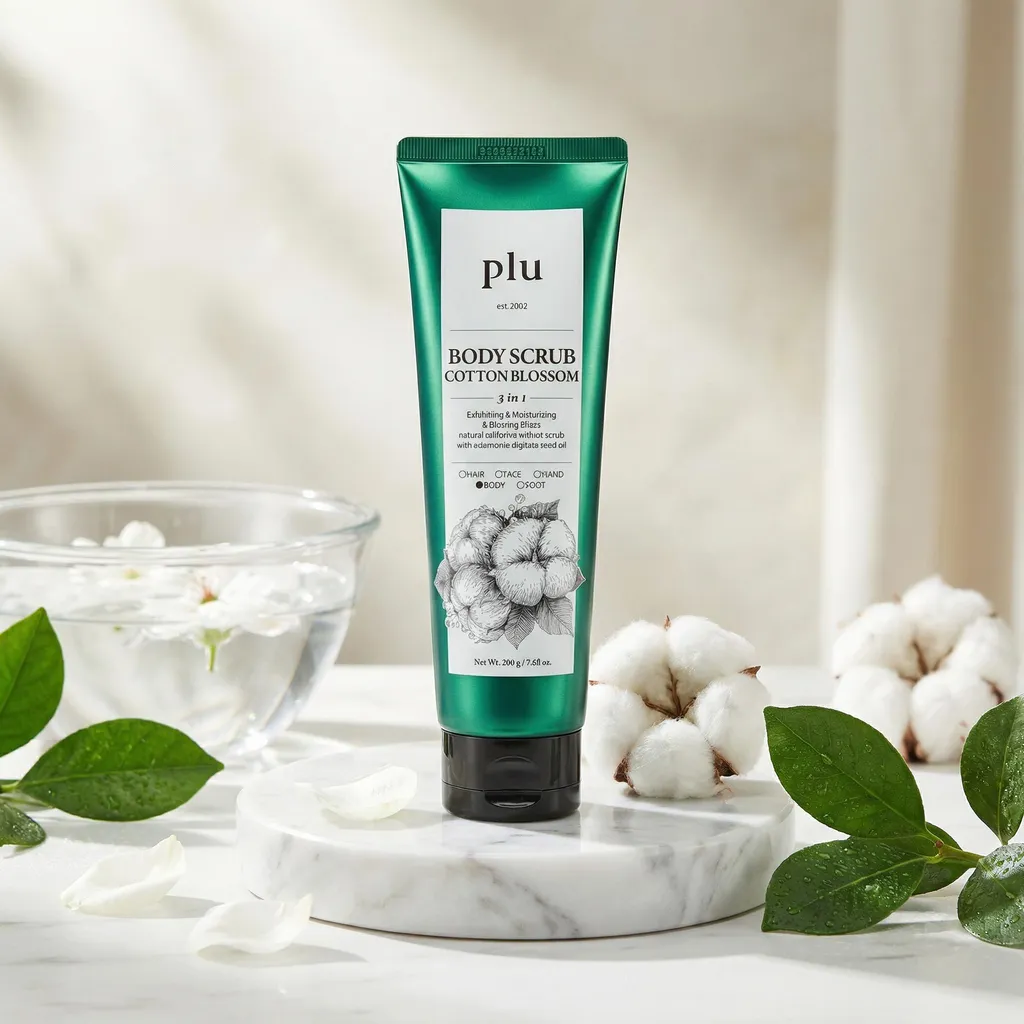 8809237071843.webp Cotton Blossom exfoliating body scrub, 200 ml, plu