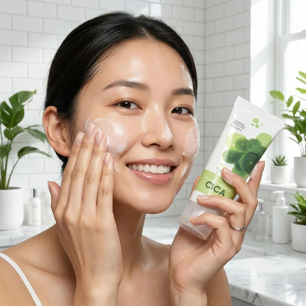 8809628884076-3.webp Balancing Foam Cleanser - Cica, 100ml, TENZERO