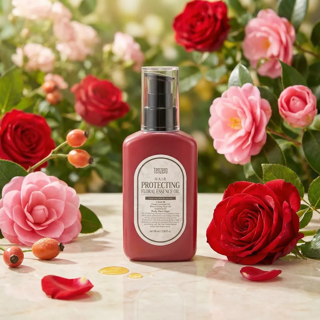 8809628885820-1.webp Hair Protecting Floral Essence Oil Damaged Hair Care, 100ml, TENZERO