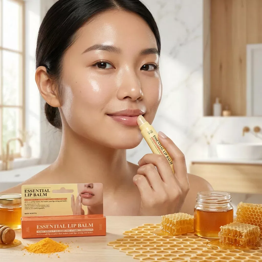 8809628885943-1.webp Essential Lip Balm Honey Vitamin C, 9g, TENZERO