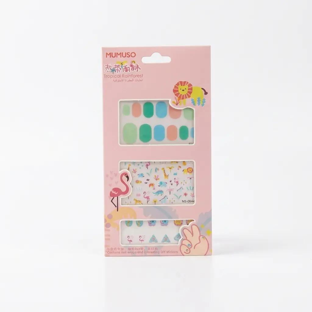 6941941501826_99 Nail Stickers Set For Kids #04 (Tropical Rainforest)