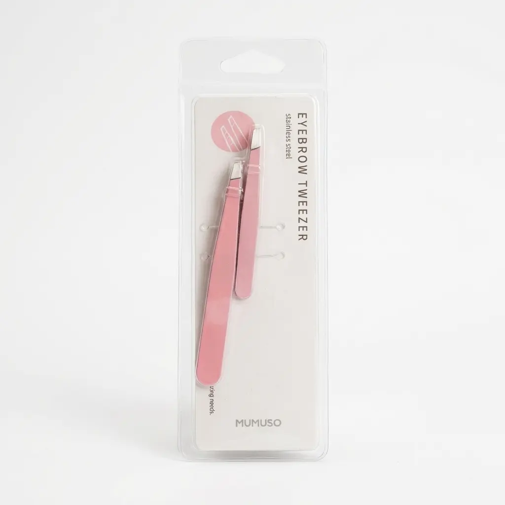 6970760999330_99 Augenbrauenpinzetten-Set aus Edelstahl für präzises Augenbrauenzupfen (Rosa)