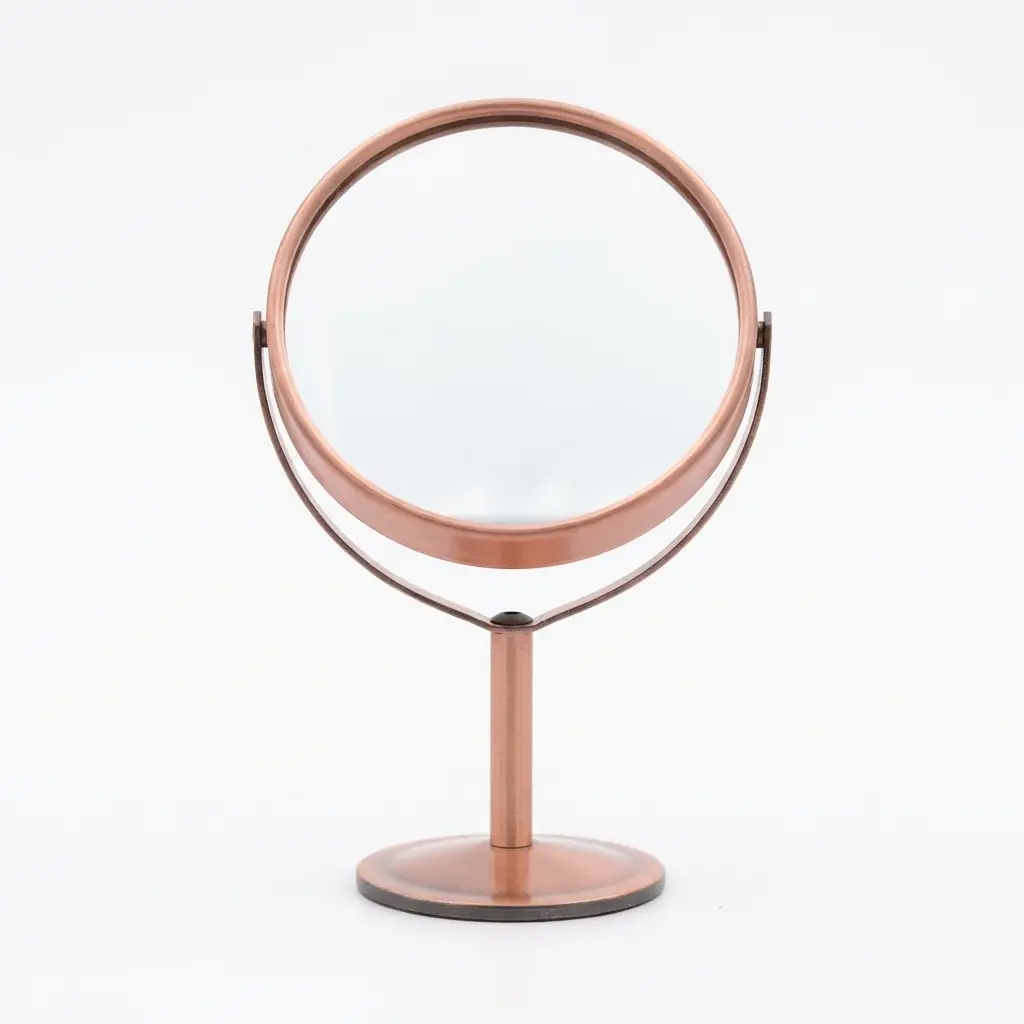 6971710951286_99 Ovalliger Standspiegel im Vintage-Look aus PP, 134 g (Kupfer)